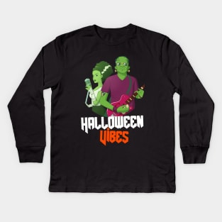 Halloween Vibes Kids Long Sleeve T-Shirt